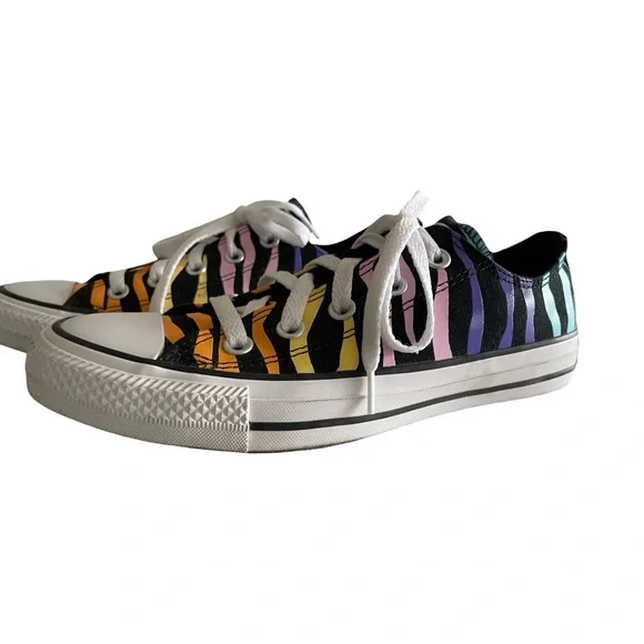 Converse Chuck Taylor All Star Multicolor Animal Stripe Low Top Sneakers Size 6 - Picture 4 of 13